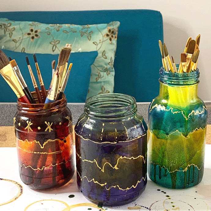 Glass Painting: Upcycle Glass Jars with Pebeo Vitrail Glass Paints