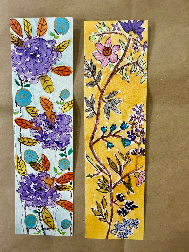 Botanical art print bookmarks