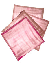 Load image into Gallery viewer, Hand Dyed Shibori Square Placemats in Dusty Rose