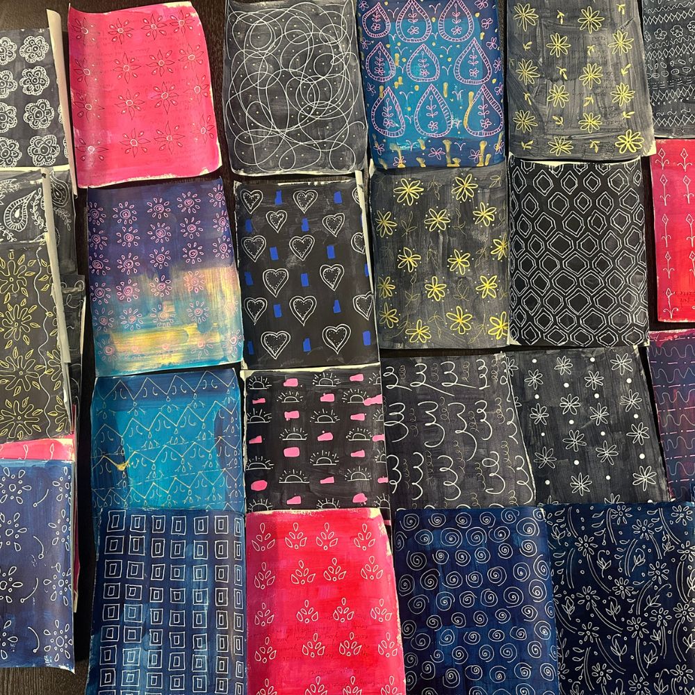 Creative Play: Hand-Painted Papers