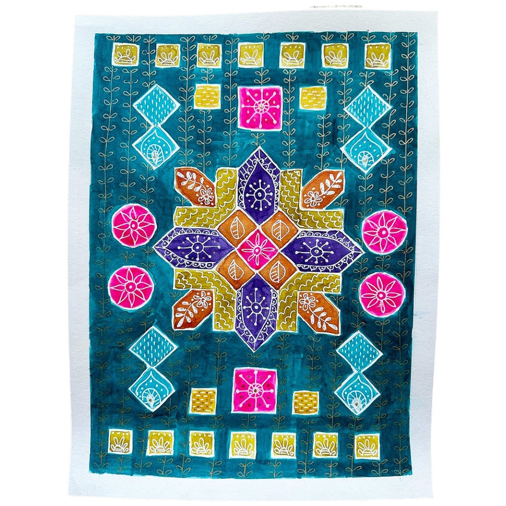 Unveiling 'Rangoli Graffiti': A Fusion of Tradition and Modernity in Watercolor Art"