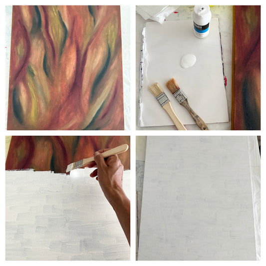 Four Steps on how to Repurpose Used Stretched Canvases