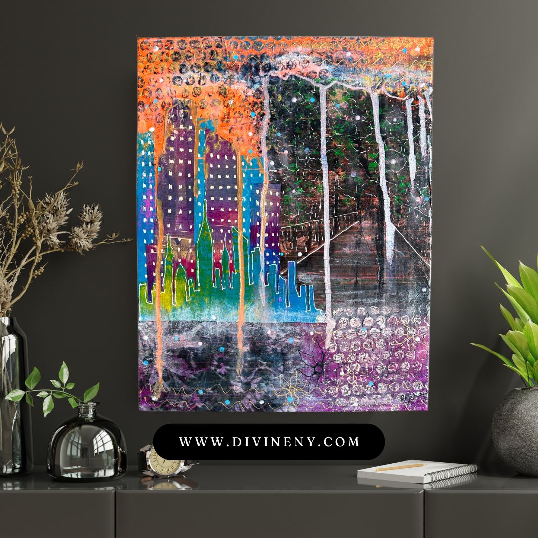Original Artwork: The High Line Mixed Media Collage