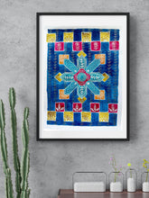 Load image into Gallery viewer, Watercolor Art, Rangoli Graffiti ONE, in frame