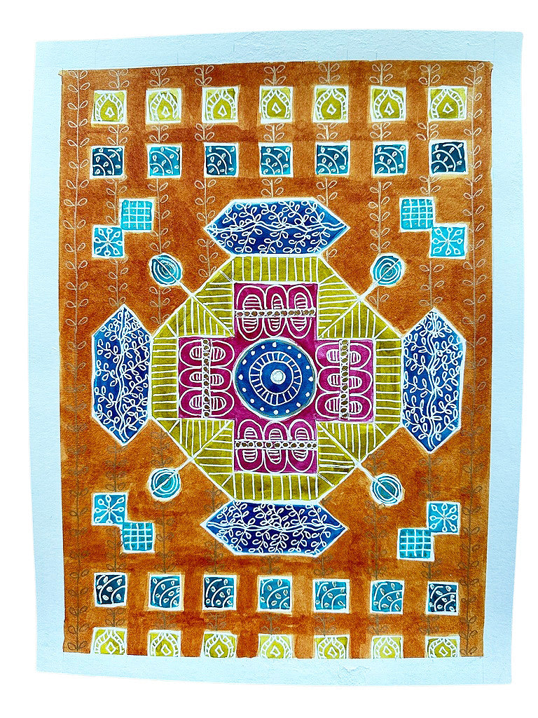 Watercolor art, Rangoli Graffiti TWO