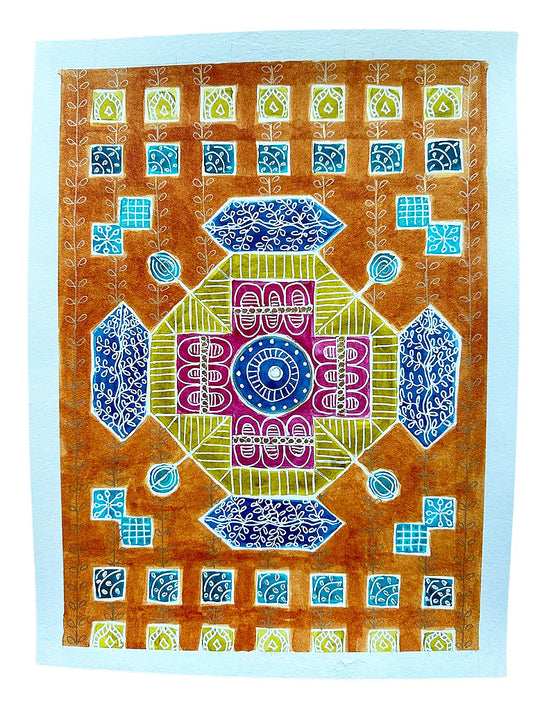 Watercolor art, Rangoli Graffiti TWO