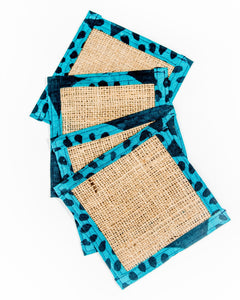 Burlap Coasters for Drinks, Candles and Plants