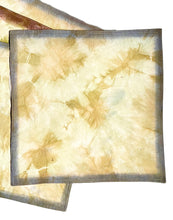 Load image into Gallery viewer, Hand Dyed Shibori Square Placemats in Tan