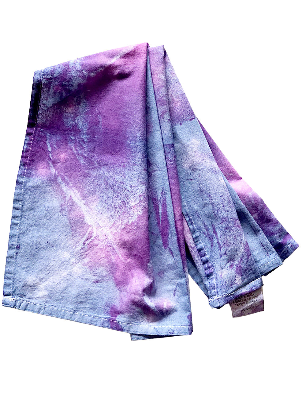 Hand Dyed Flour Sack Shibori Tea Towel in Teal and Pink – Divine