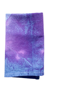 Tie Dye Flour Sack Tea Towel in Purple