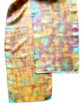 Load image into Gallery viewer, Hand Painted Silk Scarf Golden Honey