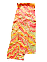 Load image into Gallery viewer, Zig Zag Hand Painted Silk Scarf