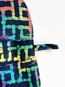 Mini Oven Mitts in Rainbow Print Fabric, Set of 2