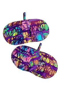 Mini Oven Mitts in Tie Dye Fabric, Set of 2