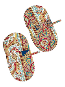 Mini Oven Mitts in Floral Paisley Print Fabric, Set of 2