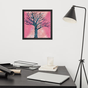 Framed Textured Tree Art Print